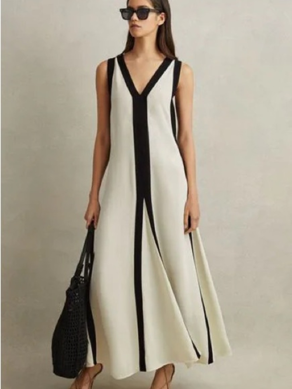 REISS Rae-Col Block Column Dress